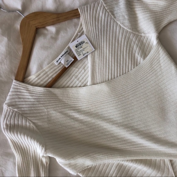 New Club Monaco Parvana White Wrap Knit Dress SZ S - Picture 7 of 7